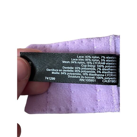 Natori 741299 Feathers full figure underwire bra purple size 32D - Picture 8 of 9